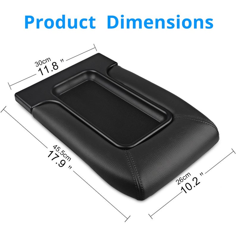 VANJING Compatible with Center Console Lid Cover Armrest Kit Chevy GMC Pickup Truck Suburban Tahoe Silverado Sierra Yukon XL Replaces 19127364 Black - Image 3